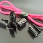 Finding - 6 pcs Gunmental Black Adjustable Crimp Fold Over End Cap without Loop 12mm x 9mm