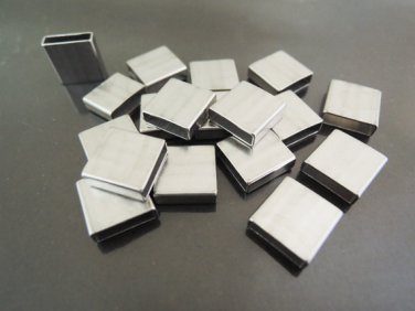 Finding - 6 pcs Silver Straight Flat Square Tubes 10mm x 10mm x 4mm ( Inside 9mm x 2mm )