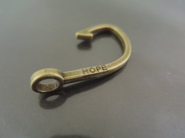 Finding - 2 pcs Antique Brass Fish Hook Clasp 35mm x 20mm ( Inside 4.5mm Hole )