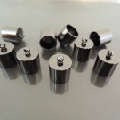 Finding - 4 pcs Gunmetal Black Round Large Tone Cord Buckle End Cap with Loop ( inside 10mm )