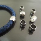 Finding - 10 pcs Silver Round Ball Spacers Beads with Large Hole ( 7.5mm x 7mm )