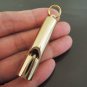 Finding - 1 pc Gold Round Tone Working Whistle Charms Pendant 45mm x 9mm