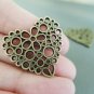 Finding - 2 pcs Antique Brass Love Charm Decoration 25mm x 24mm