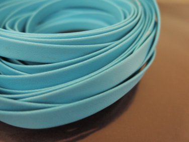 1 Yard 6.5mm Turquoise Blue Flat Leather Cord