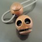Finding - 2 pcs Red Copper Plastic End Lock Cord Stopper