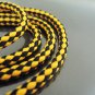 1 Yard of 5mm Orange and Black Striped String Round Braided Trim Cotton Rope Cord