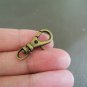 Finding - 4 pcs Antique Brass Mini Solid Swivel Lobster Claw Clasp Closure Buckle 22mm x 10mm