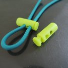 Finding - 2 pcs Neon Yellow Plastic End Lock Cord Stopper