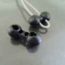 Finding - 2 pcs Black Plastic End Lock Cord Stopper