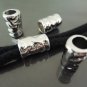 Finding - 4 pcs Silver Round Tubes for Leather Making ( 18mm x 12mm )