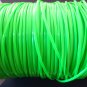 10 Yards of Neon Green Flat Hollow Rubber Plastic Cord ( 2 mm Width )