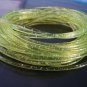 10 Yards of Green Clear with Metallic Silver Dust Round Rubber Plastic Cord ( 2mm Width )