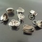 Finding - 10 pcs Silver Oval Shape Ends Cap with Loop with Open Jump Ring