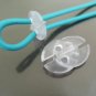 Finding - 2 pcs Clear Plastic End Lock Cord Stopper