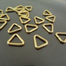 Finding - 10 pcs Gold Triangle Shape Open Jump Rings Connectors 10mm x 11mm