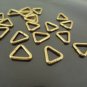 Finding - 10 pcs Gold Triangle Shape Open Jump Rings Connectors 10mm x 11mm