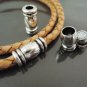 Finding - 1 Set Silver Magnetic Clasp Buckle Fastener ( Inside 4mm Diameter )