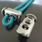 Finding - 2 pcs Silver Plastic End Lock Cord Stopper