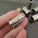 Finding - 4 pcs Antique Silver Round Cylinder Tubes 21mm x 11mm ( inside 7mm Diameter )