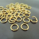 Finding - 10 pcs 8mm Gold Open Jump Rings