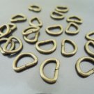 Finding - 10 pcs Antique Brass Semicircle Metal Arc Connector Small D Ring Opening Jump 13mm X 9mm