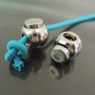 Finding - 2 pcs Silver Metal End Lock Cord Stopper