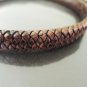 Half Yard 12mm x 5mm Brown Flat Braided Leather Cord