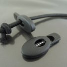 Finding - 2 pcs Black Plastic End Lock Cord Stopper