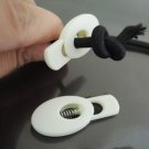 Finding - 2 pcs White Plastic End Lock Cord Stopper