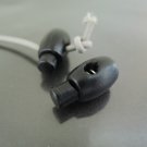 Finding - 2 pcs Black Plastic End Lock Cord Stopper
