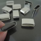 Finding - 2pcs Silver Tube Beads Metal Tube Beads Brass Tube Bead Flat Tone Spacer Bead