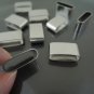 Finding - 2pcs Silver Tube Beads Metal Tube Beads Brass Tube Bead Flat Tone Spacer Bead