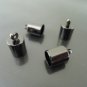 Finding - 6 pcs Gunmetal Black Round Large Tone Cord Buckle End Cap with Loop ( inside 6mm )