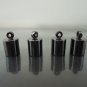 Finding - 6 pcs Gunmetal Black Round Large Tone Cord Buckle End Cap with Loop ( inside 7mm )