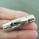 Finding - 1 Set of Silver Round Stainless Steel Buckle Clasp 30mm x 9mm ( Inside 7mm Diameter )