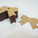 50pcs Kraft Paper Tags Hang Tag Bowtie Gift Tag