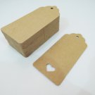 50pcs Kraft Paper Tags Hang Tag Heart Wedding Tag