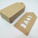 50pcs Kraft Paper Tags Hang Tag LOVE Wedding Tag