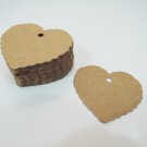 50pcs Kraft Paper Tags Hang Tag Heart Wedding Tag