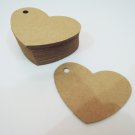 50pcs Kraft Paper Tags Hang Tag Heart Wedding Tag