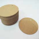50pcs Kraft Paper Tags Hang Tag Circle Plain Tags