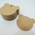 50pcs Kraft Paper Tags Hang Tag Bear Price Tags