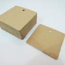 50pcs Kraft Paper Tags Hang Tag Square Plain Tags
