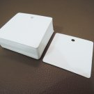 50pcs White Card Paper Tags Hang Tag Square Plain Tags