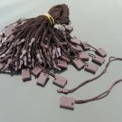 100pcs Dark Brown Hang Tag String with Plastic Fastener