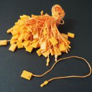 100pcs Orange Hang Tag String with Plastic Fastener