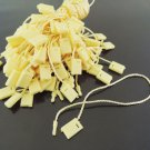 100pcs Yellow Hang Tag String with Plastic Fastener