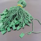 100pcs Green Hang Tag String with Plastic Fastener