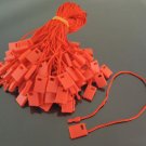 100pcs Red Hang Tag String with Plastic Fastener