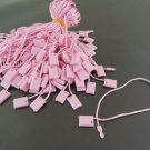 100pcs Pink Hang Tag String with Plastic Fastener
